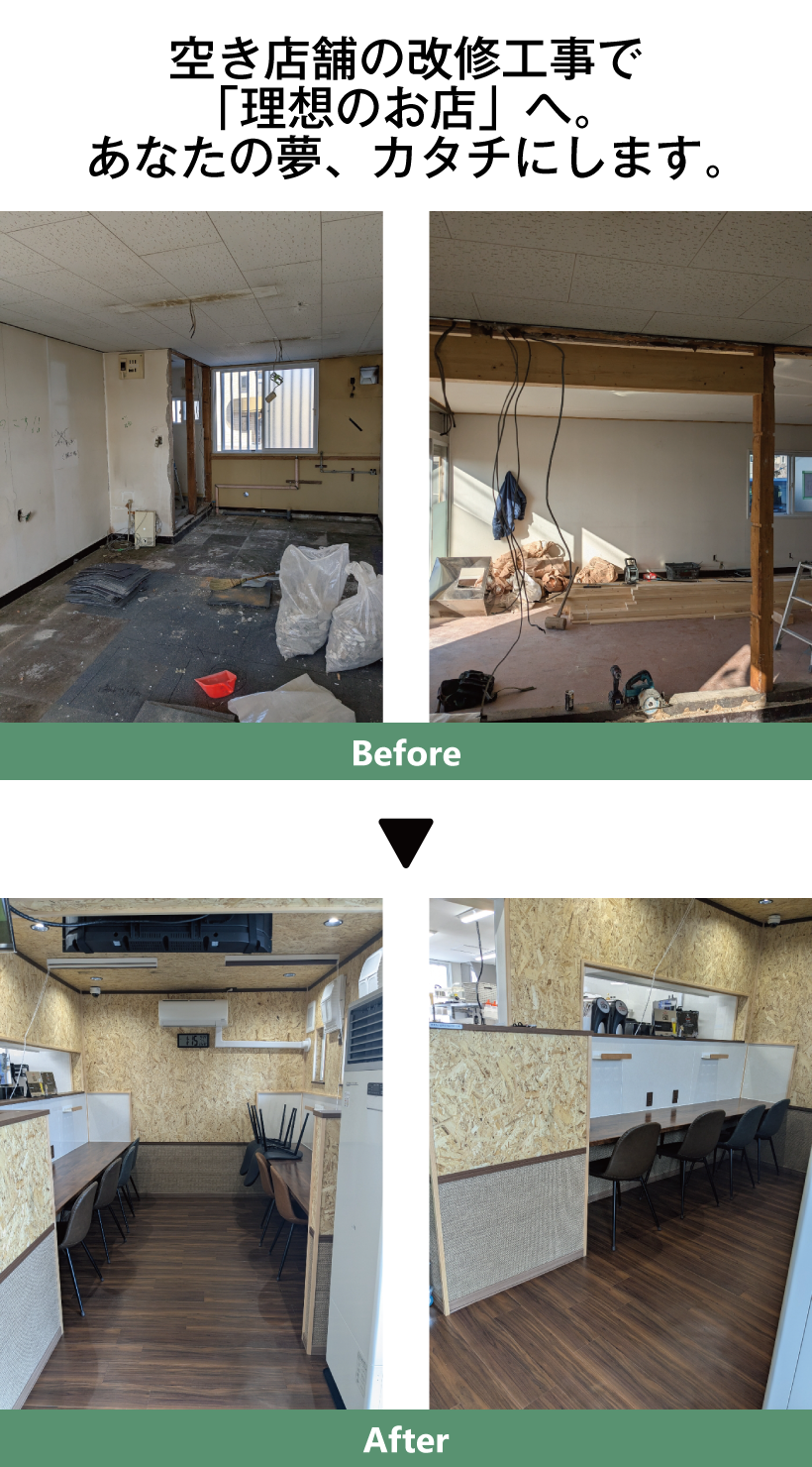 空き店舗改修工事
